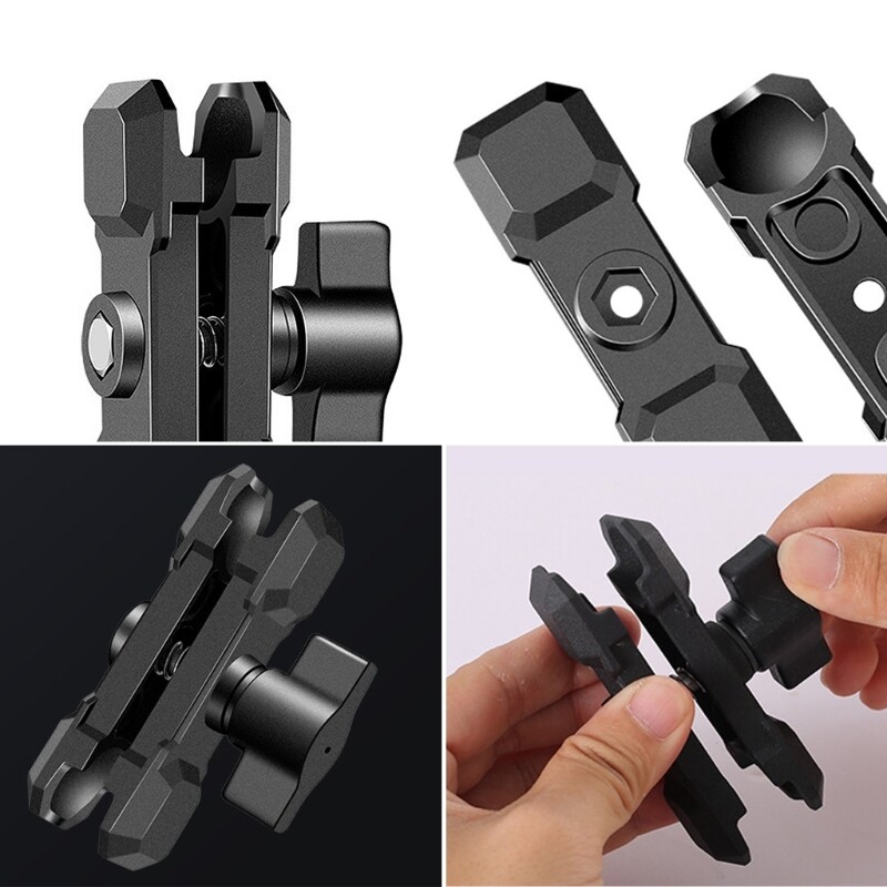Heavy Duty Aluminum Shells Double Socket Arm for 1-Inch Ball Mounts