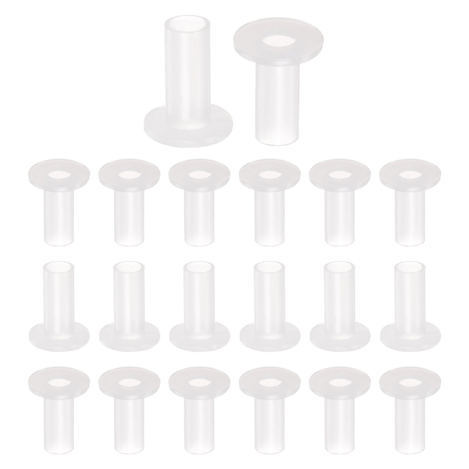 20pcs Flanged Sleeve Bearings ID 8mm x OD 10mm x Length 25mm White