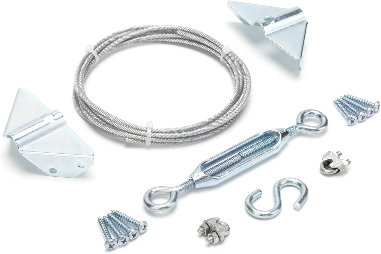 Anti-Sag Gate Kits for Wooden Fence, Zinc Plated Steel, Gate Support Cable Kit H