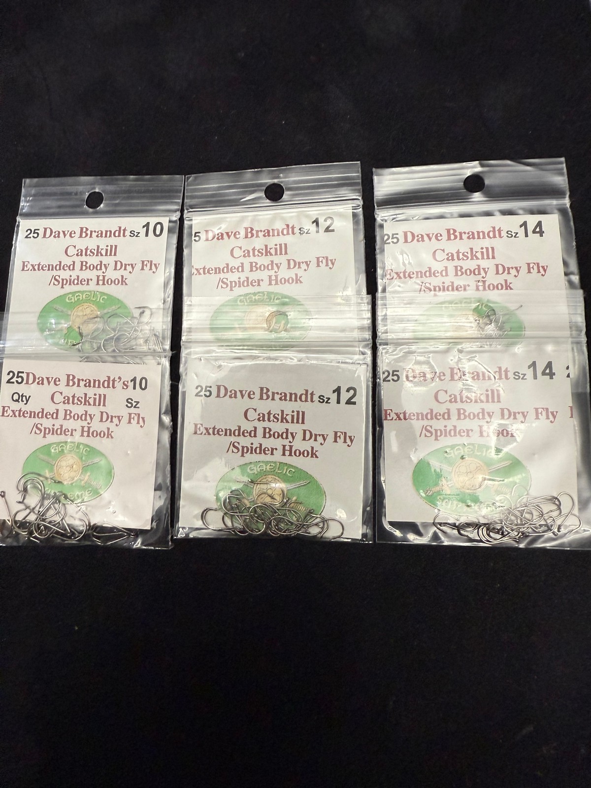Vintage Gaelic Supreme Dave Brandt Catskill Dry Fly Spider Hooks