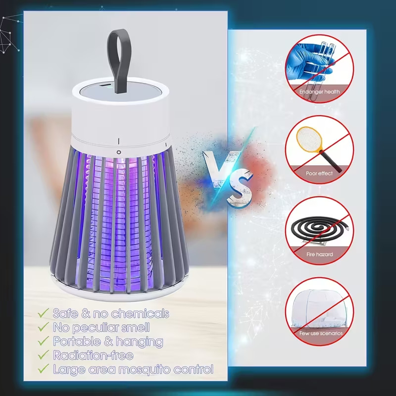 Electric Mosquito Insect Killer Zapper LED Light Fly Bug Trap Pest Control Lamp