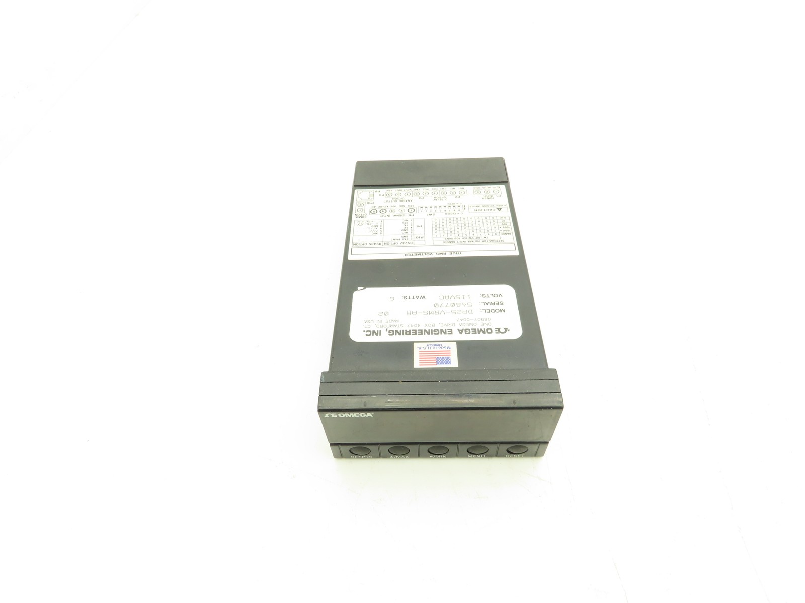 Omega Engineering DP25-VRMS-AR Process True RMS Voltmeter 115VAC 2 Relay