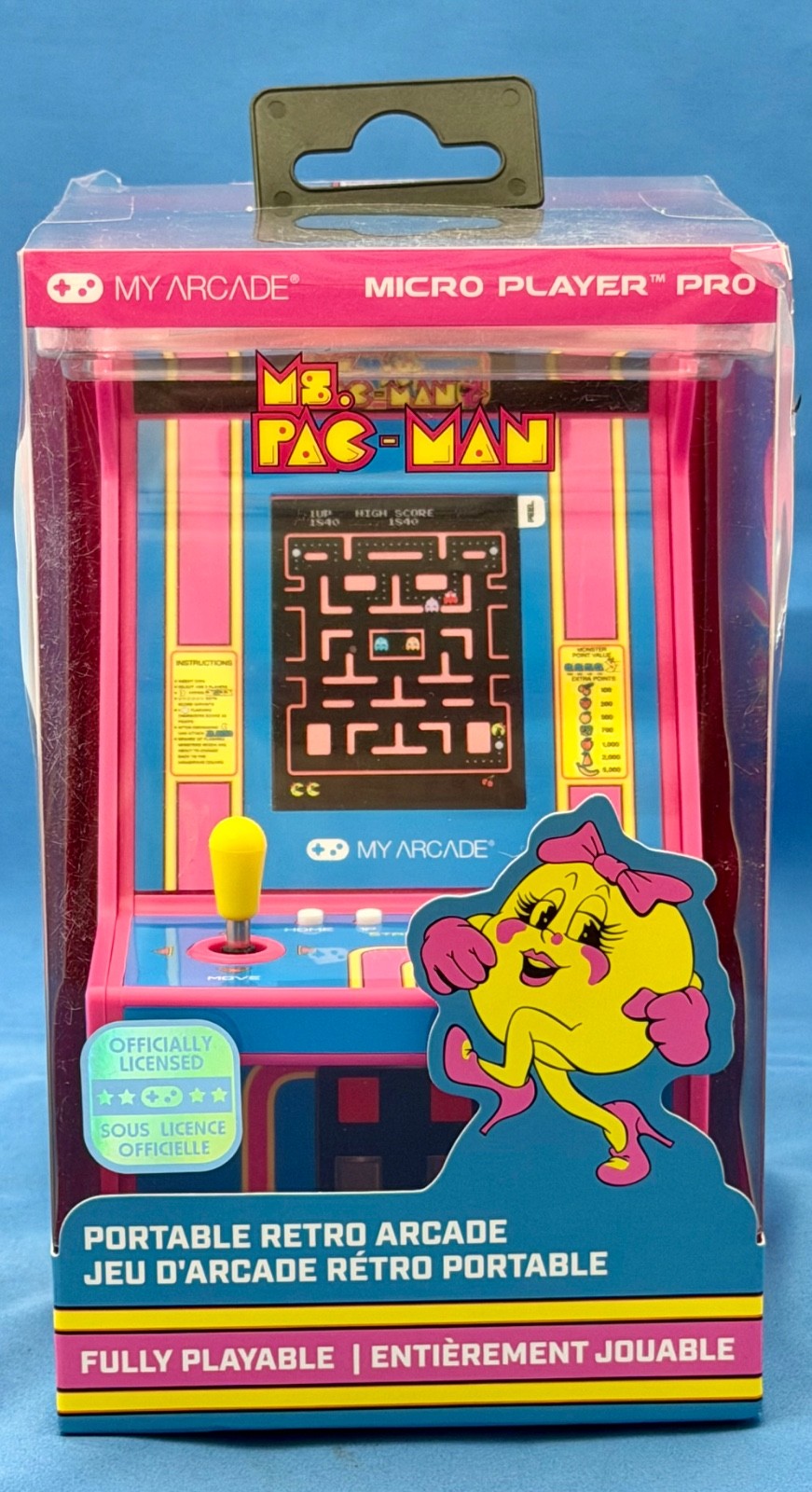 My Arcade Micro Player Pro Ms. Pac-Man Portable Retro Arcade - Brand New