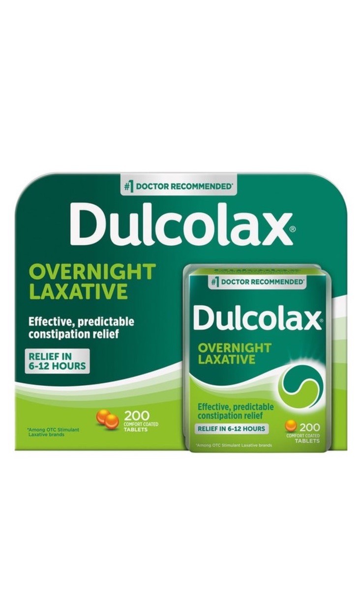 DULCOLAX Comfort Coated Laxative 200 Tablets Bisacodyl 5mg Constipation Relief