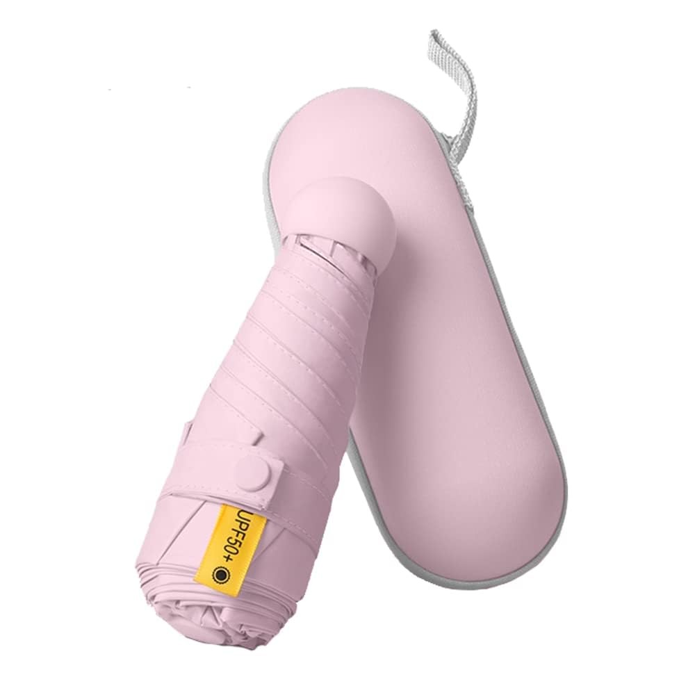 Gxybb Compact Travel Umbrella for Rain & Sun - UV 37.4 Inches, Pink