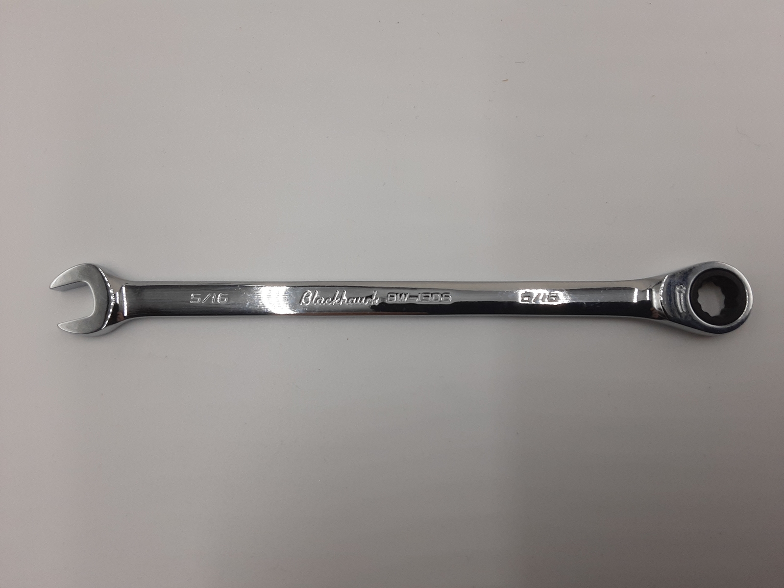 Blackhawk BW-1306 Full Polish XL Combination Non-Reversible Ratcheting Wrench -
