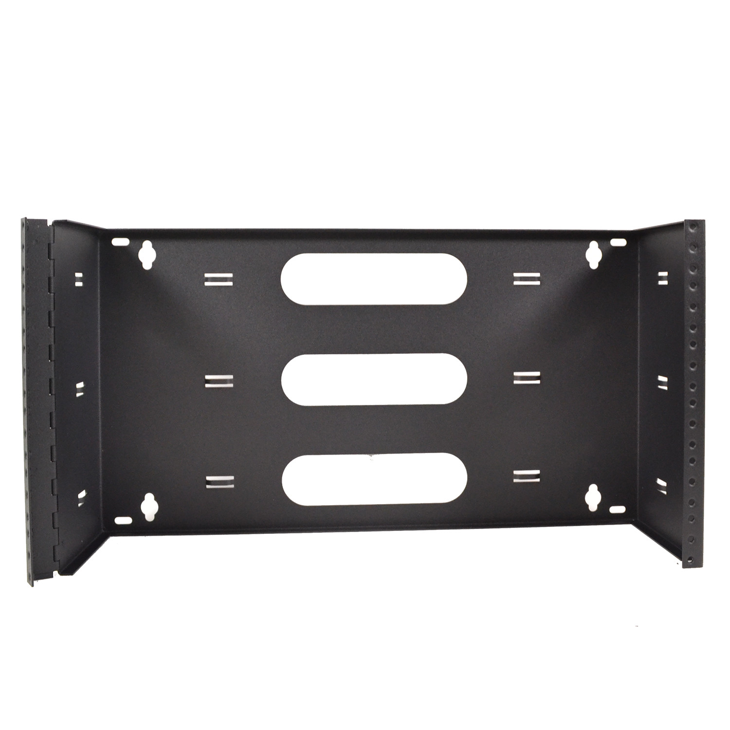 19" Six Space 6U Steel Wall Mount Hinged Swing Out Patch Panel Bracket 6" Deep