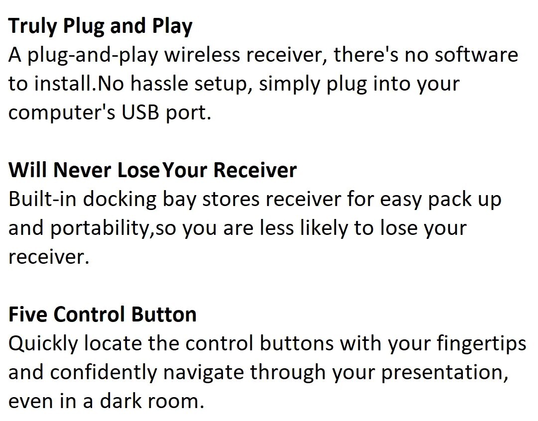 NEW!! PPT Wireless Presenter Expert - Laser Pointer in a Remote Control with USB