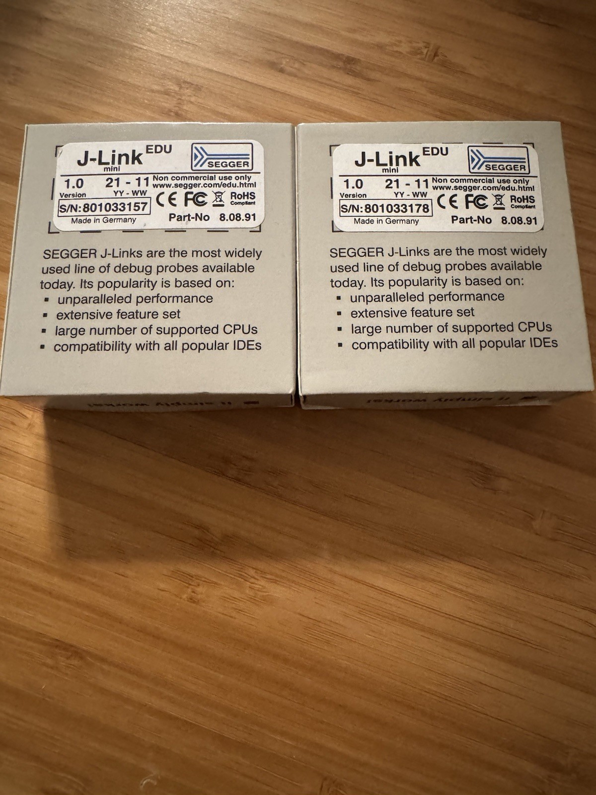 New Segger J-Link EDU MINI JTAG/SWD Debugger / Programmer Debug Probe 8.08.91