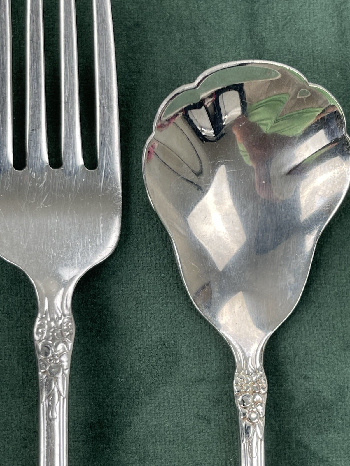 Oneida WORDSWORTH Sugar Spoon Dinner Fork Set 3 Stainless Flatware USA Made
