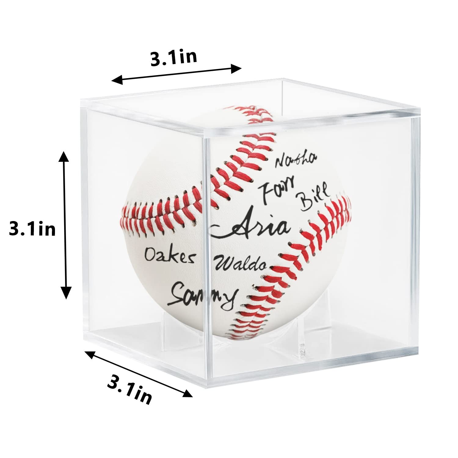 Baseball Display Case 4 Pack Acrylic UV Protection Storage Box