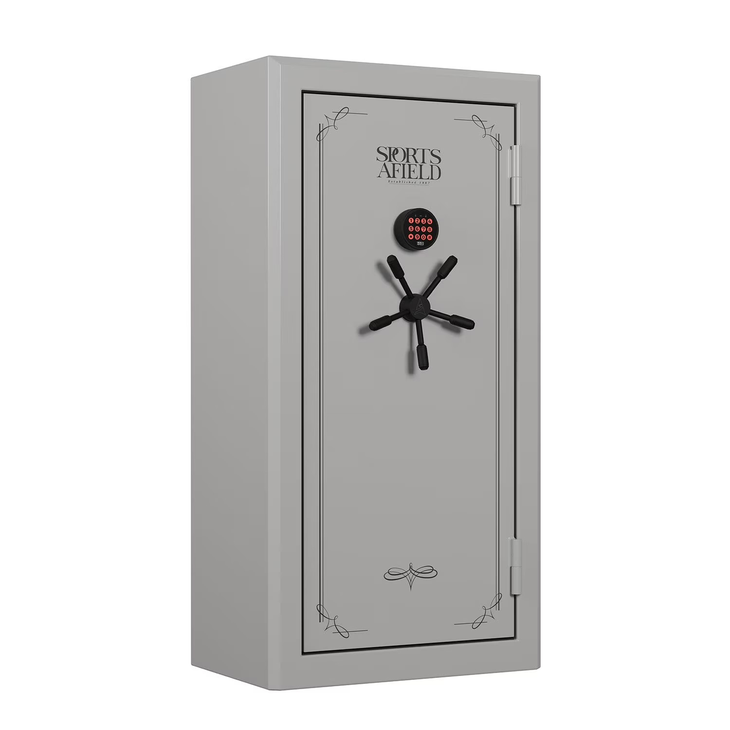 Sports Afield 32-Gun Fireproof and Waterproof Safe with Electronic Lock Silver G