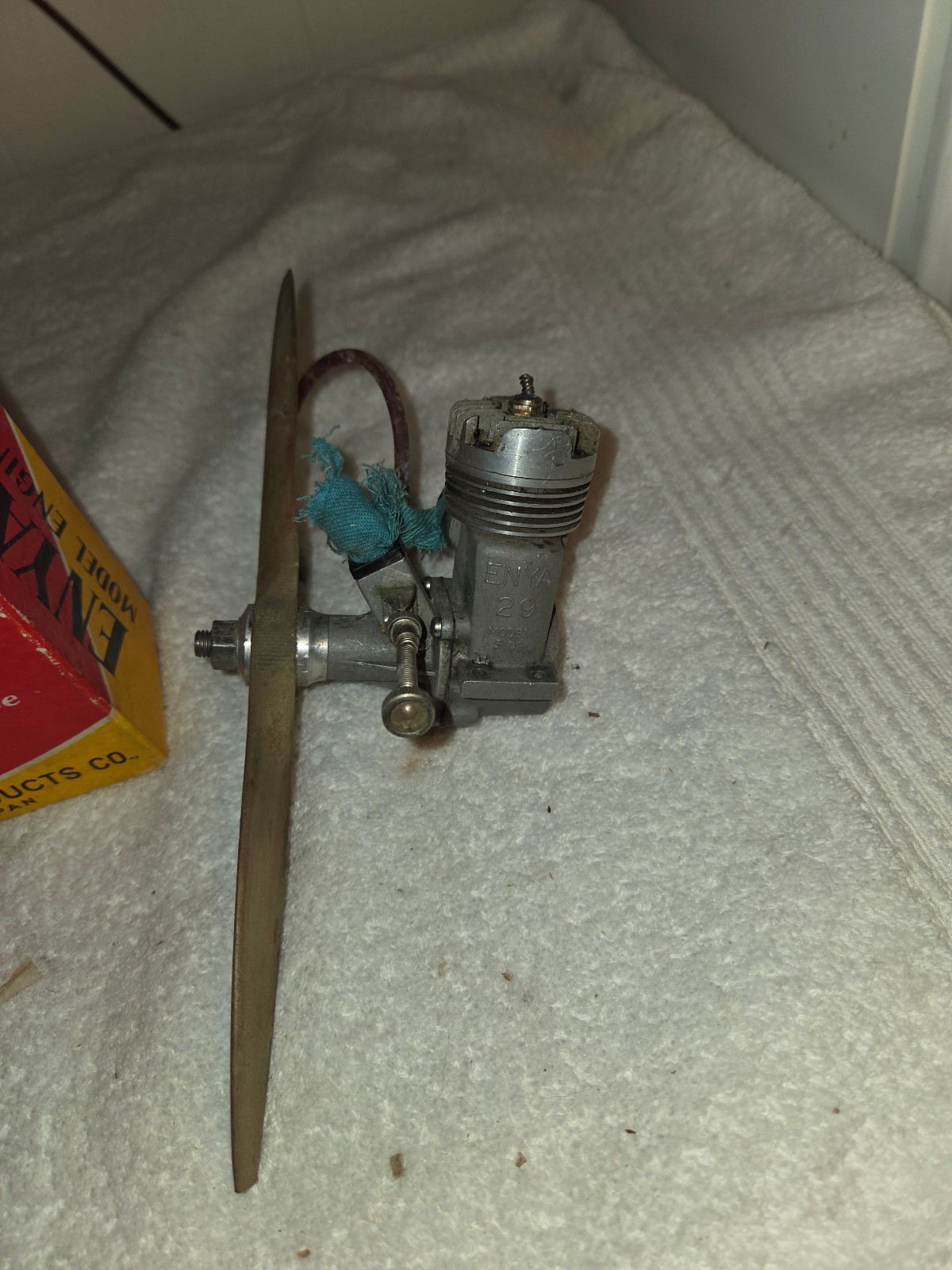 "Enya 29 Model Airplane Engine UNTESTED With Box & Propeller