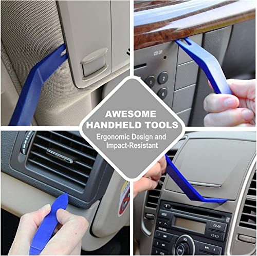 Auto Trim Removal Tool Set, 5pcs Plastic Pry Tool Kit, Auto Trim Tool, Blue