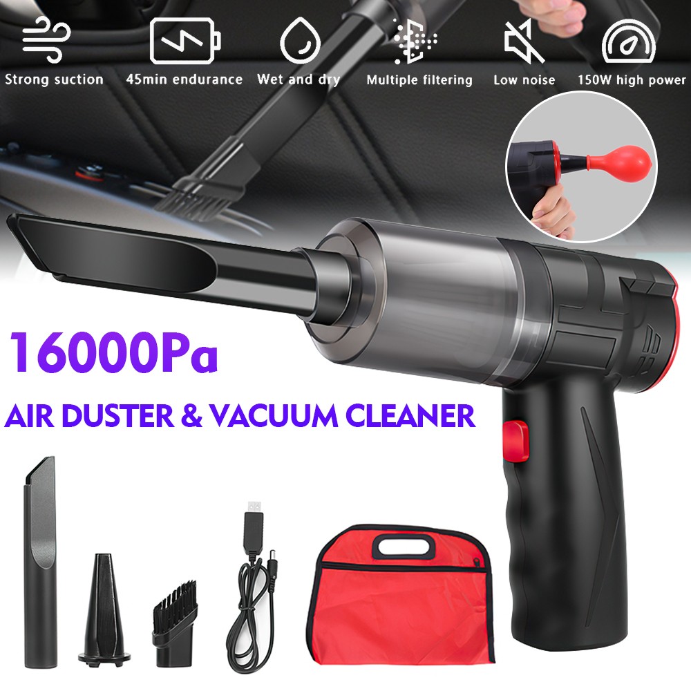 Cordless Electric Mini Air Duster Blower Vacuum Cleaner for PC Computer Car Home