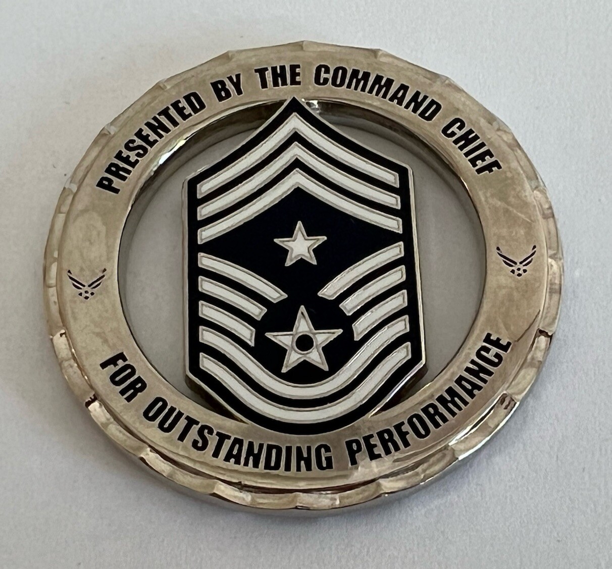 USAF Fairchild AFB Challenge Coin Presented By Command Chief Total Force