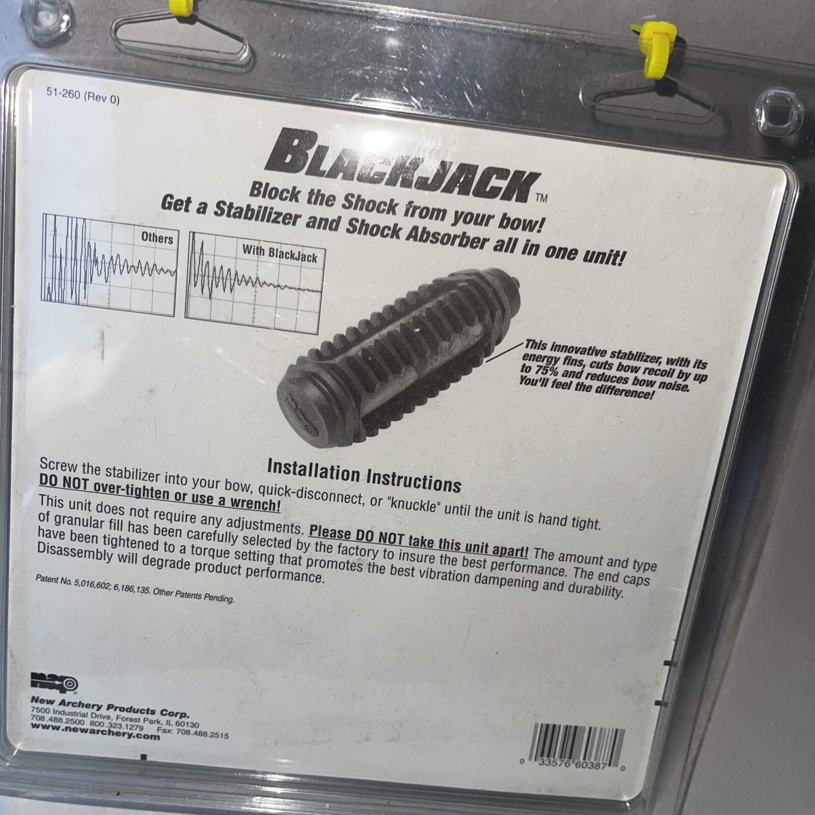 New NAP Blackjack Stabilizer Sleeve - Improves Stabilizer Perfomance! 60-387