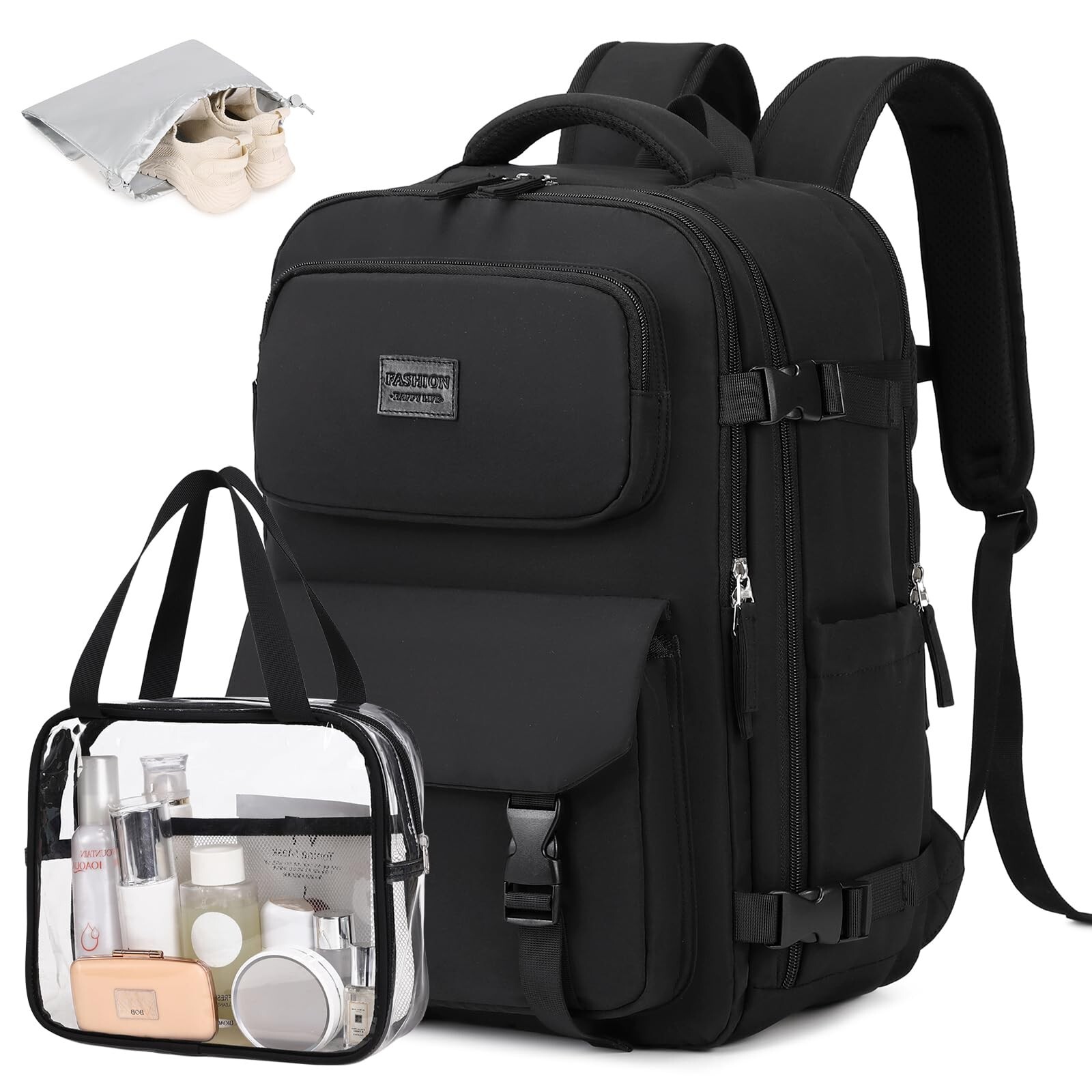 MOONBABY Travel Backpack Carry on Flight Approved for Women Fits 17 inch Lapt...
