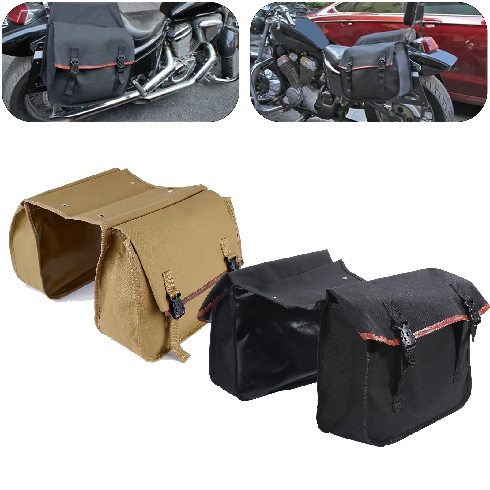 Motorcycle Pannier Side Saddlebags Waterproof Tail Bag Saddle Bags