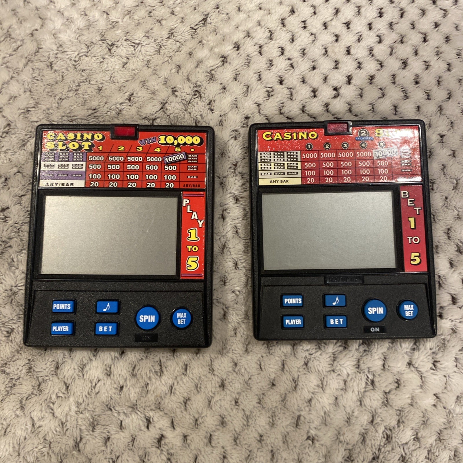 Lot of 2 Radica Pocket Handheld Casino Slot (970) & Casino Slot (1470)
