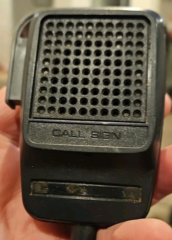 General Electric 5 Pin Plug CB Ham Radio Mic Call Sign EA68X63B Untested