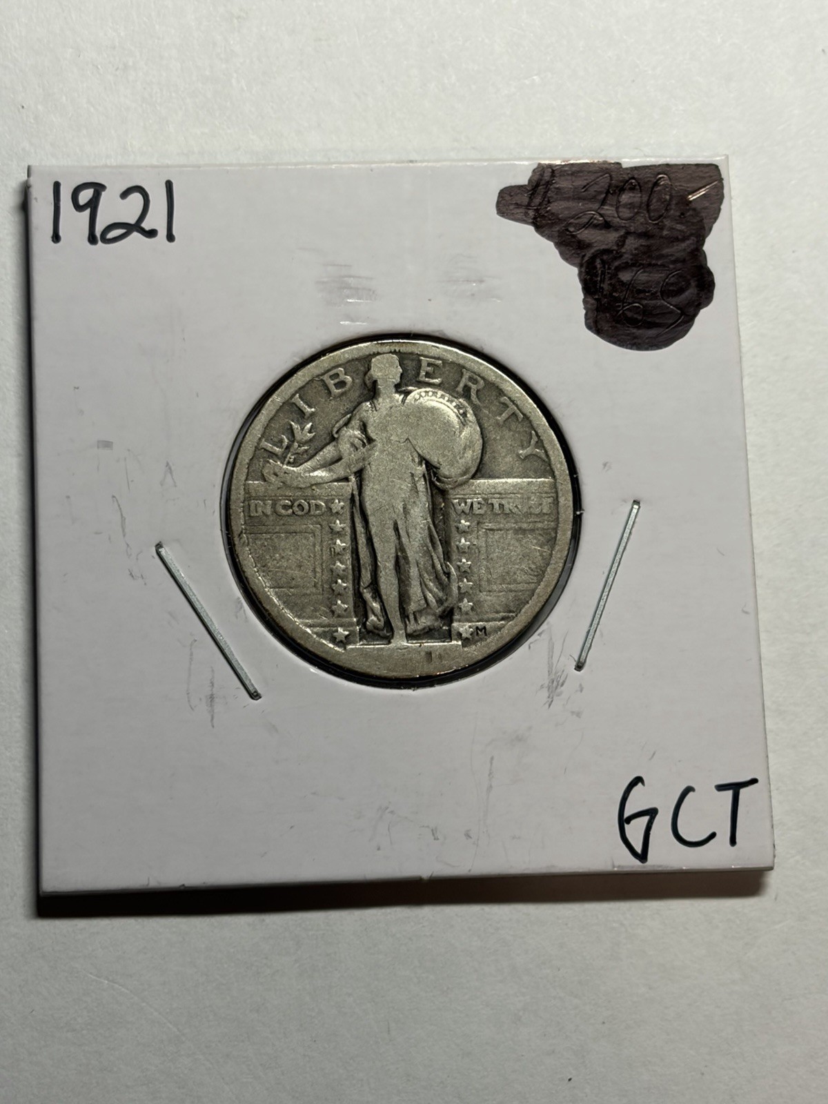 1921 25c Standing Liberty Silver Quarter VG/F Key Date