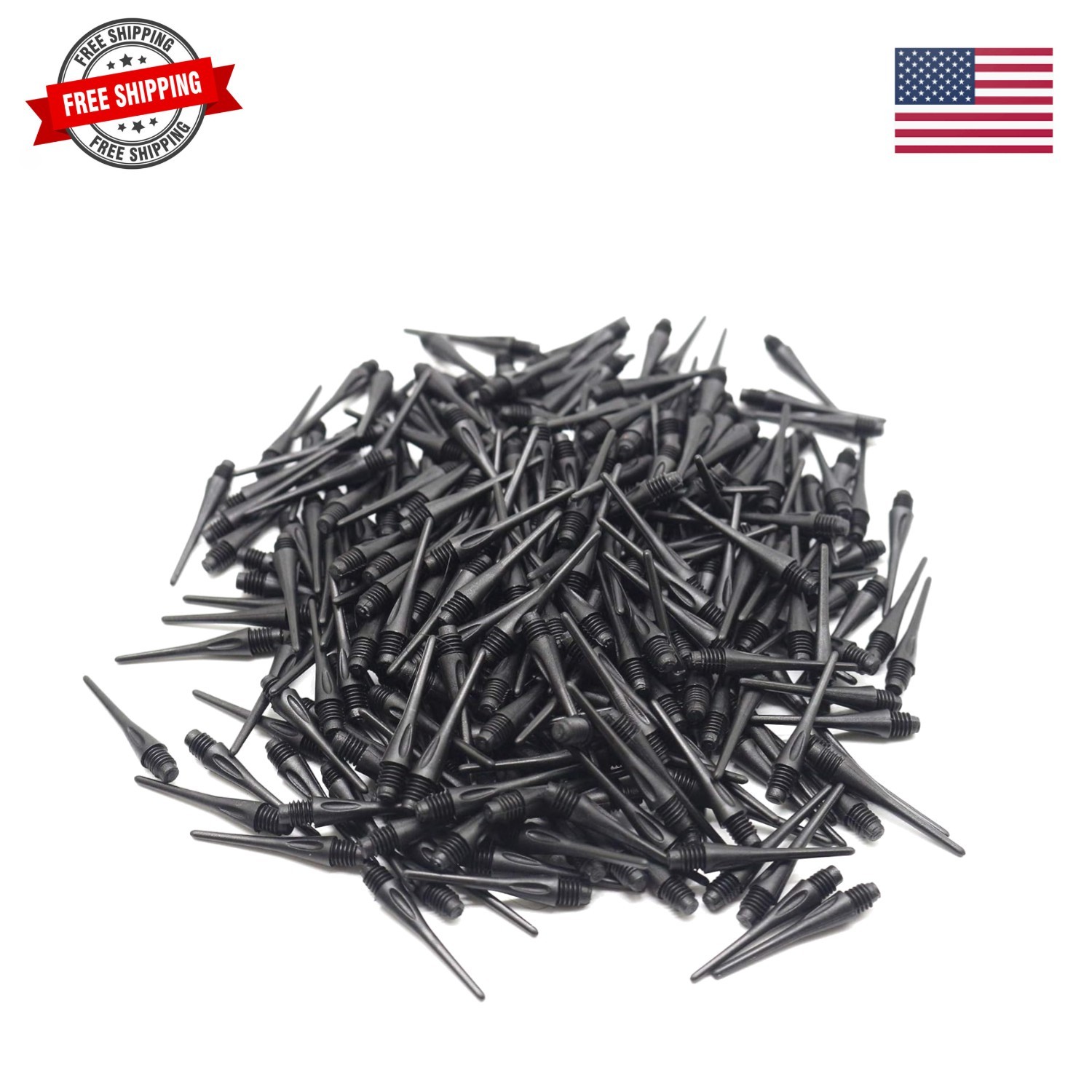 2BA Thread Plastic Tip Dart Points 300 Pack Soft Dart Tips Replacement Dart A...
