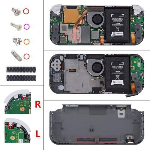 Replacement Case Faceplate Backplate Buttons Kit Clear For Nintendo Switch Lite