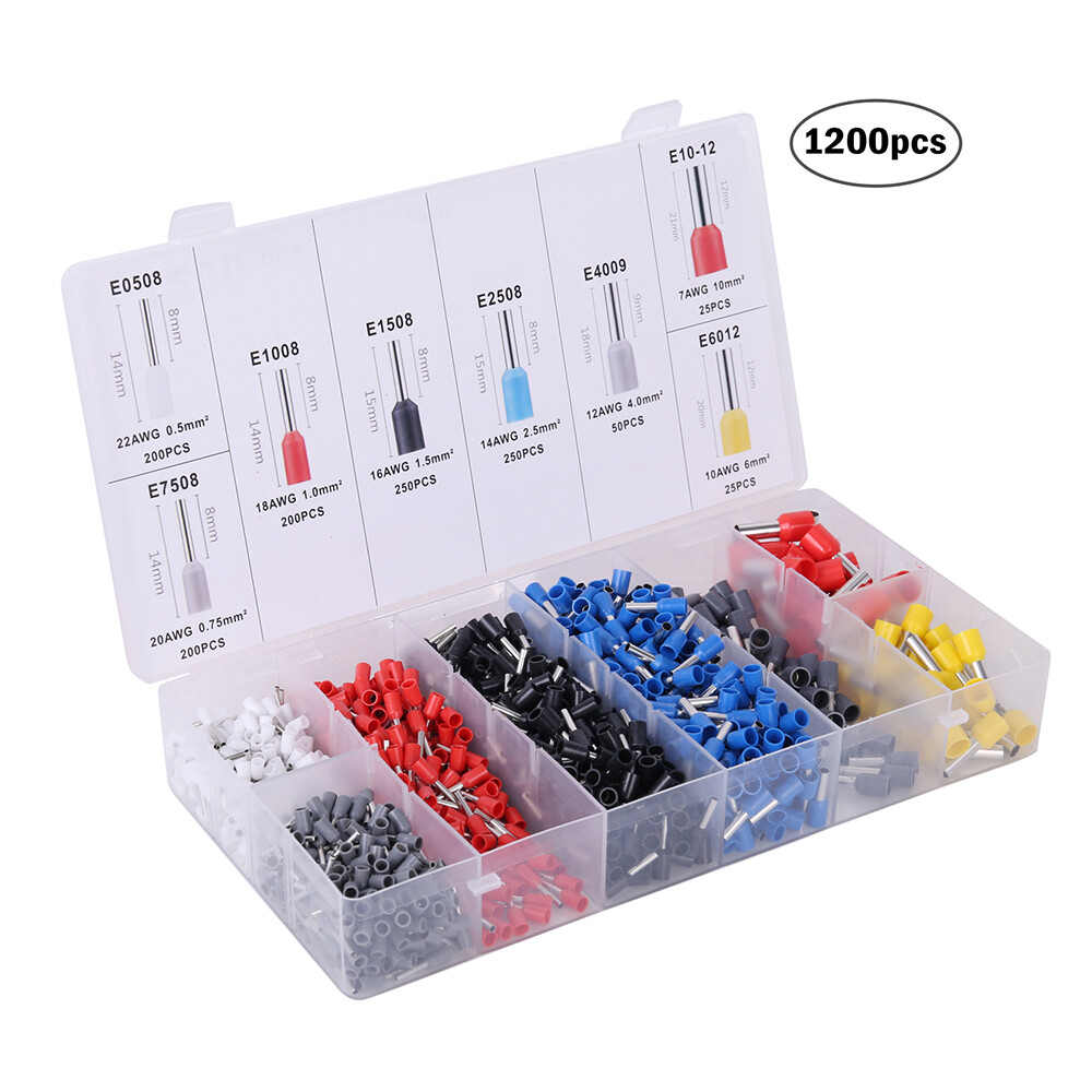 Ferrule Crimping Tool Kit Self-adjustable 1200pcs Terminal Wire Crimper Pliers
