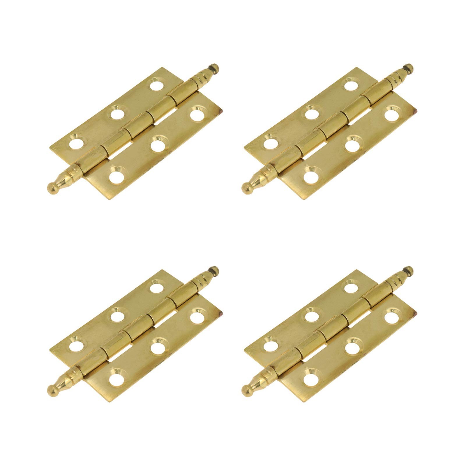 Quluxe 2" Door Hinges, Lengthened Axis Square Hinge, Antique Brass Hinges for...