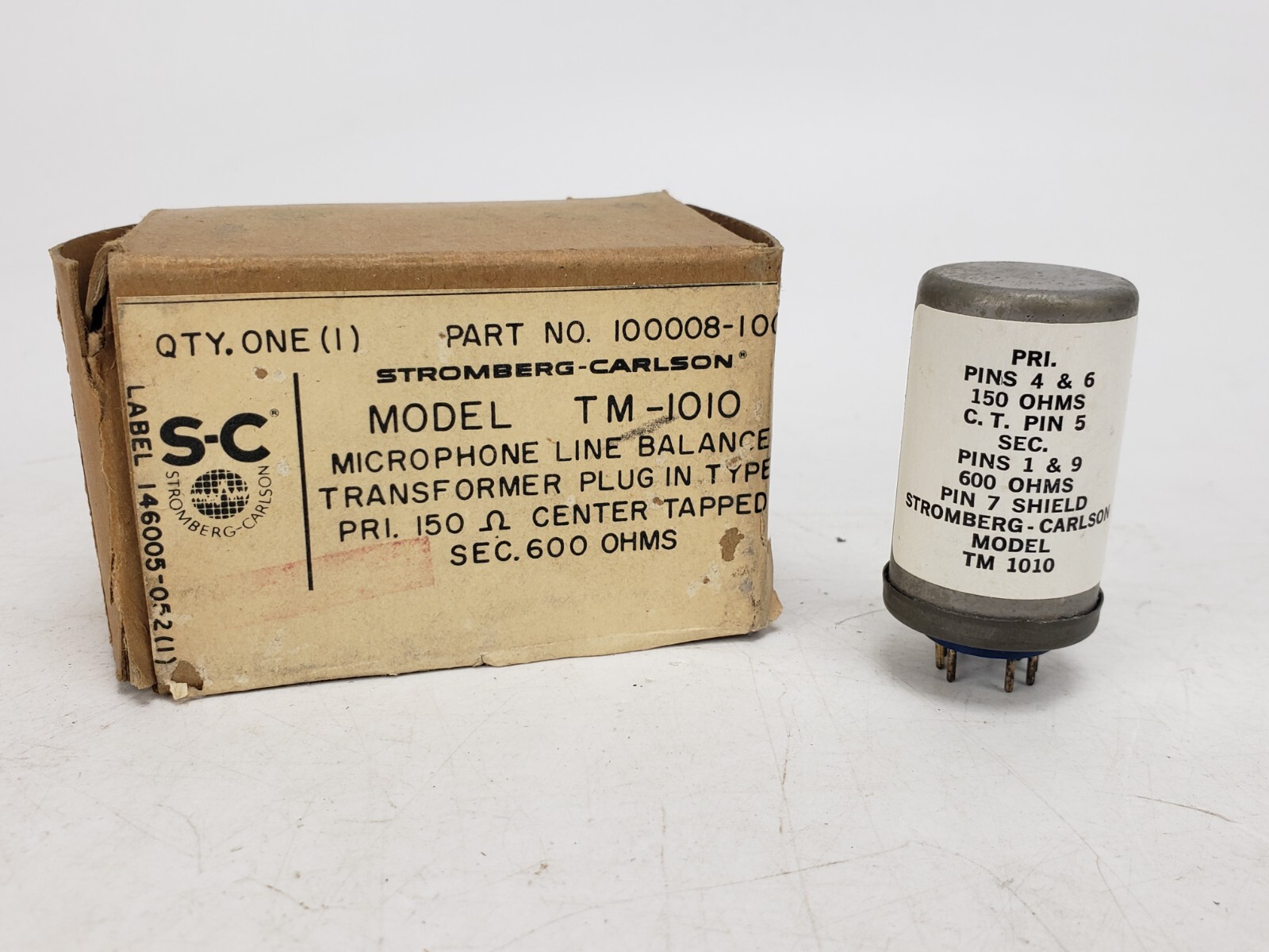 Vintage Stromberg-Carlson TM-1010 Microphone Input Transformer Tube Audio