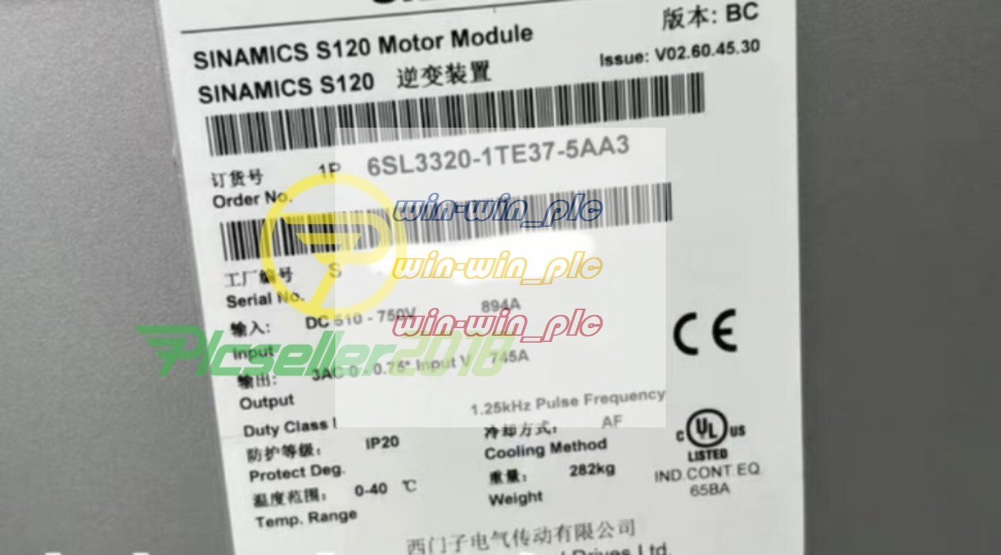 1 pc USED tested Siemens frequency converter 6SL3320-1TE37-5AA3