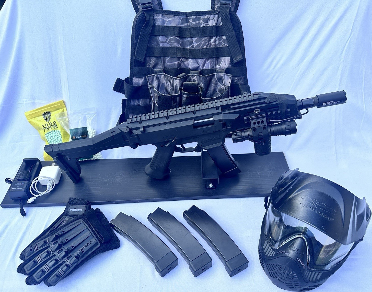 ASG Scorpion EVO 3 A-1 1:1 replica (airsoft) AEG RIFLE(Bundle)