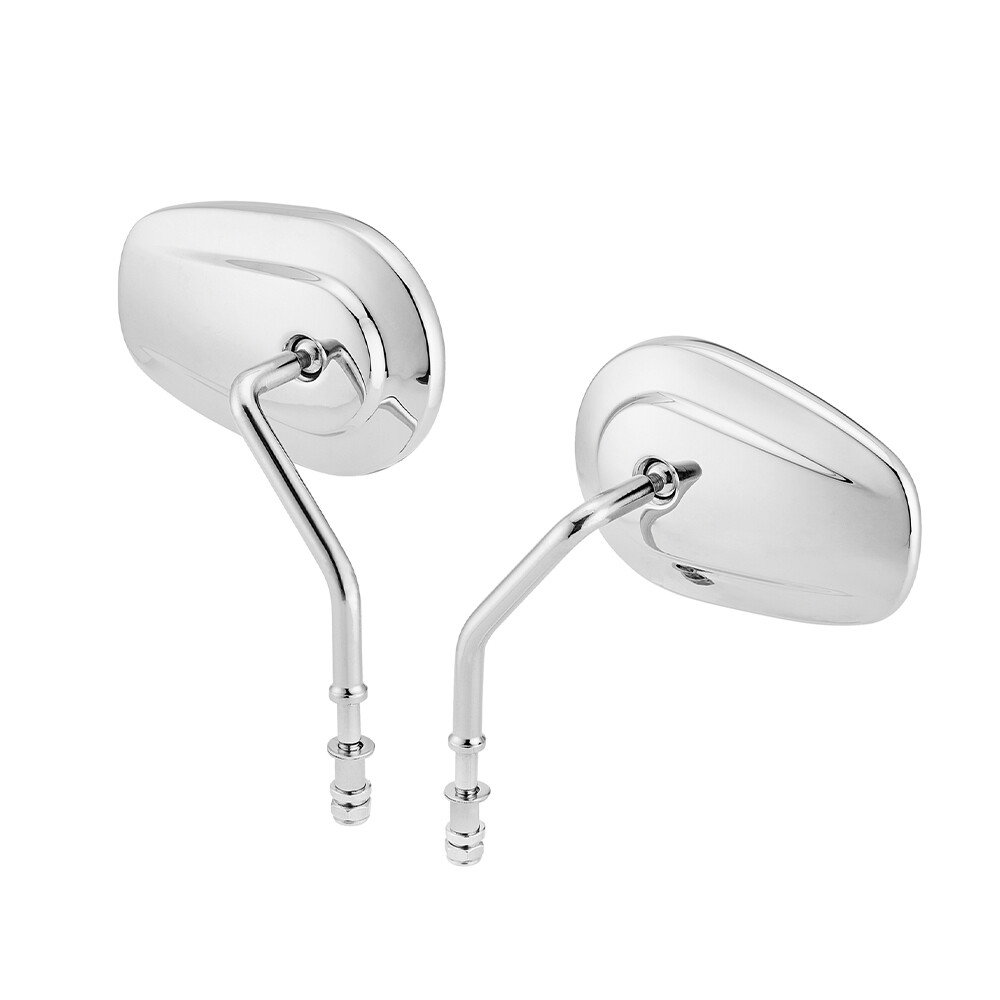 Chrome Rear View Mirrors For Harley Davidson Sportster XL 1200 883 FLSTC FLSTF