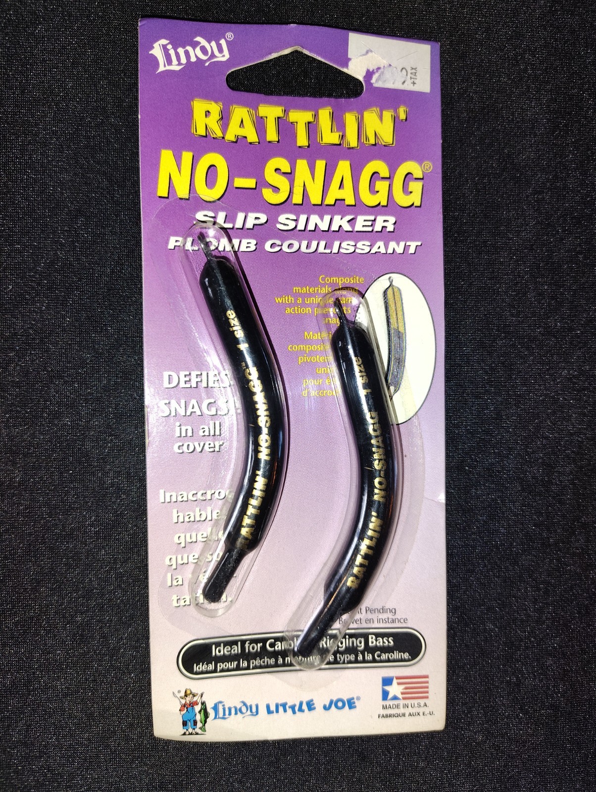 Lindy RATTLIN NO-SNAGG Slip Sinker Made In The USA