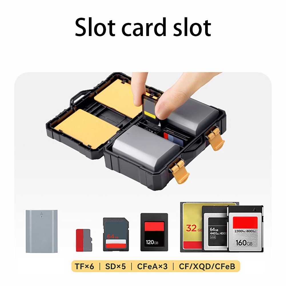 Waterproof Camera Battery Case with Efficient Memory Card Organization