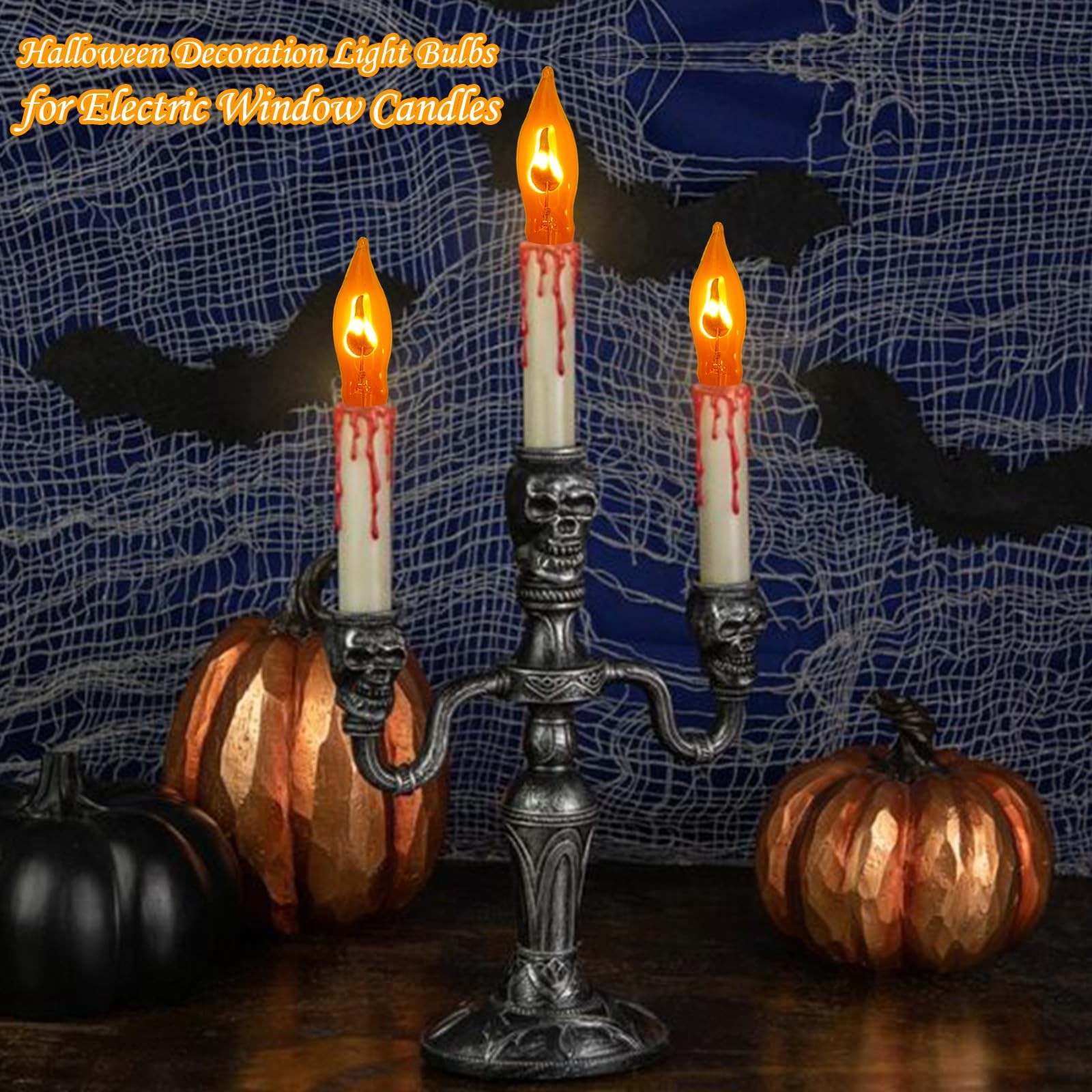 Christmas Flicker Flame Light Bulbs, 12 Pack C7 Orange Flickering Light Bulb,...