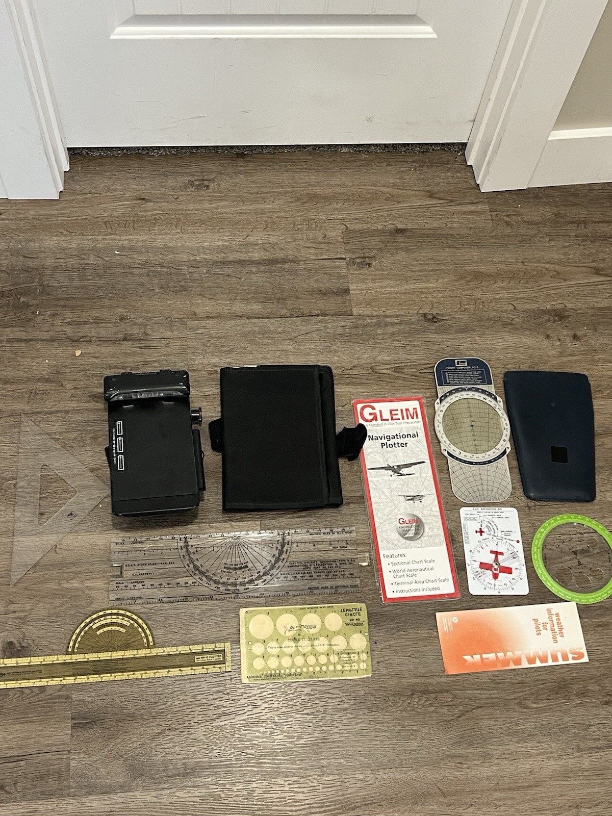 Piper Flight Computer, Aircraft Plotter, Mxu-163p Clip Board Lot Military