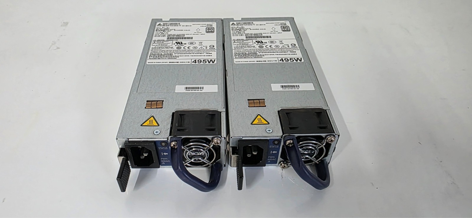 LOT OF 2 Arista PWR-500AC-R PSU for 7050X/7280 Switches Rear to Front Airflow
