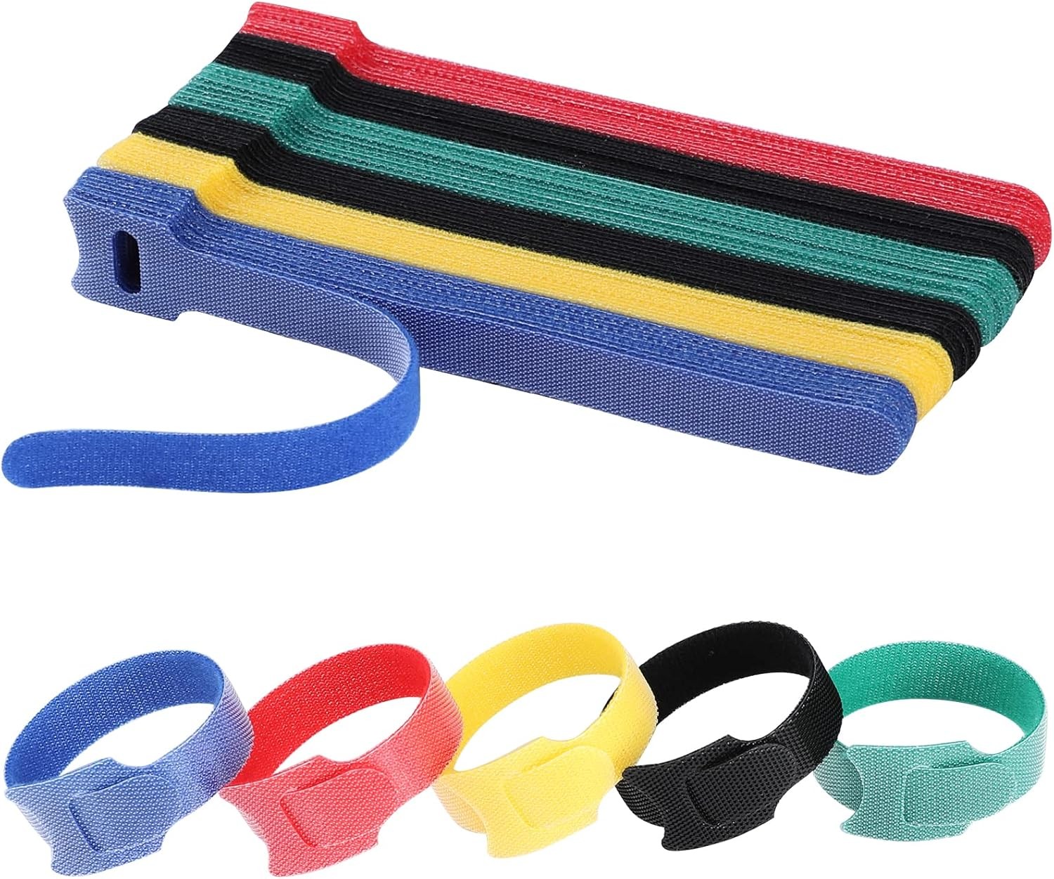 120PCS 6 Inch Cable Ties Reusable Multi-Purpose Wire Ties Cord Organizer Adjusta