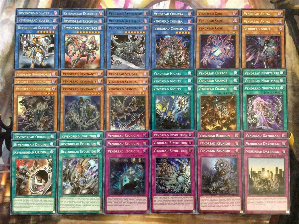 Yu-Gi-Oh Complete Tournament Ready to Play Vendread 54 Card Deck + Extra Bonus
