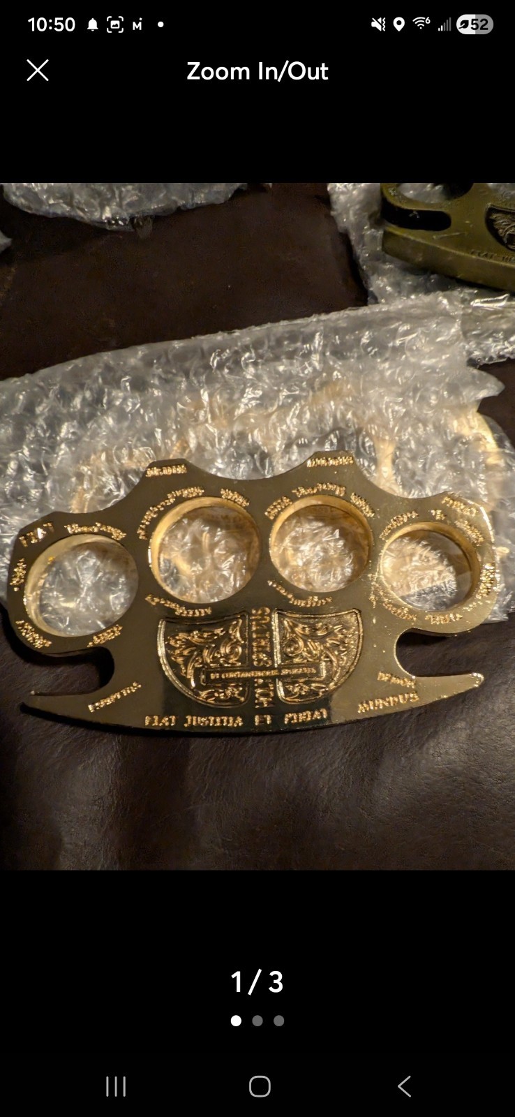 Gold Constatine Bundle Large Lighter And Metal Knuckles