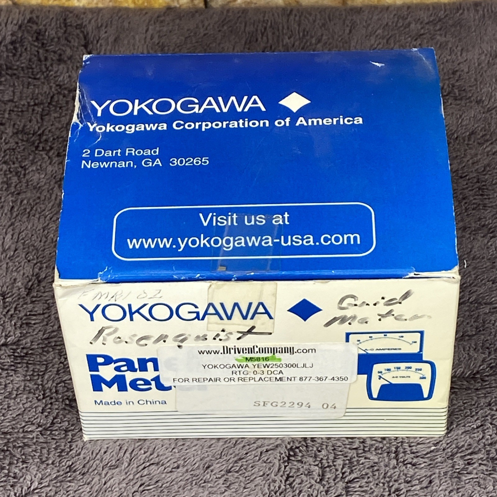 Yokogawa Panel Meter 0-3.0 DC Amperes YEW 250300 LJLJ M5816 SFG2294 04 NOS NIB