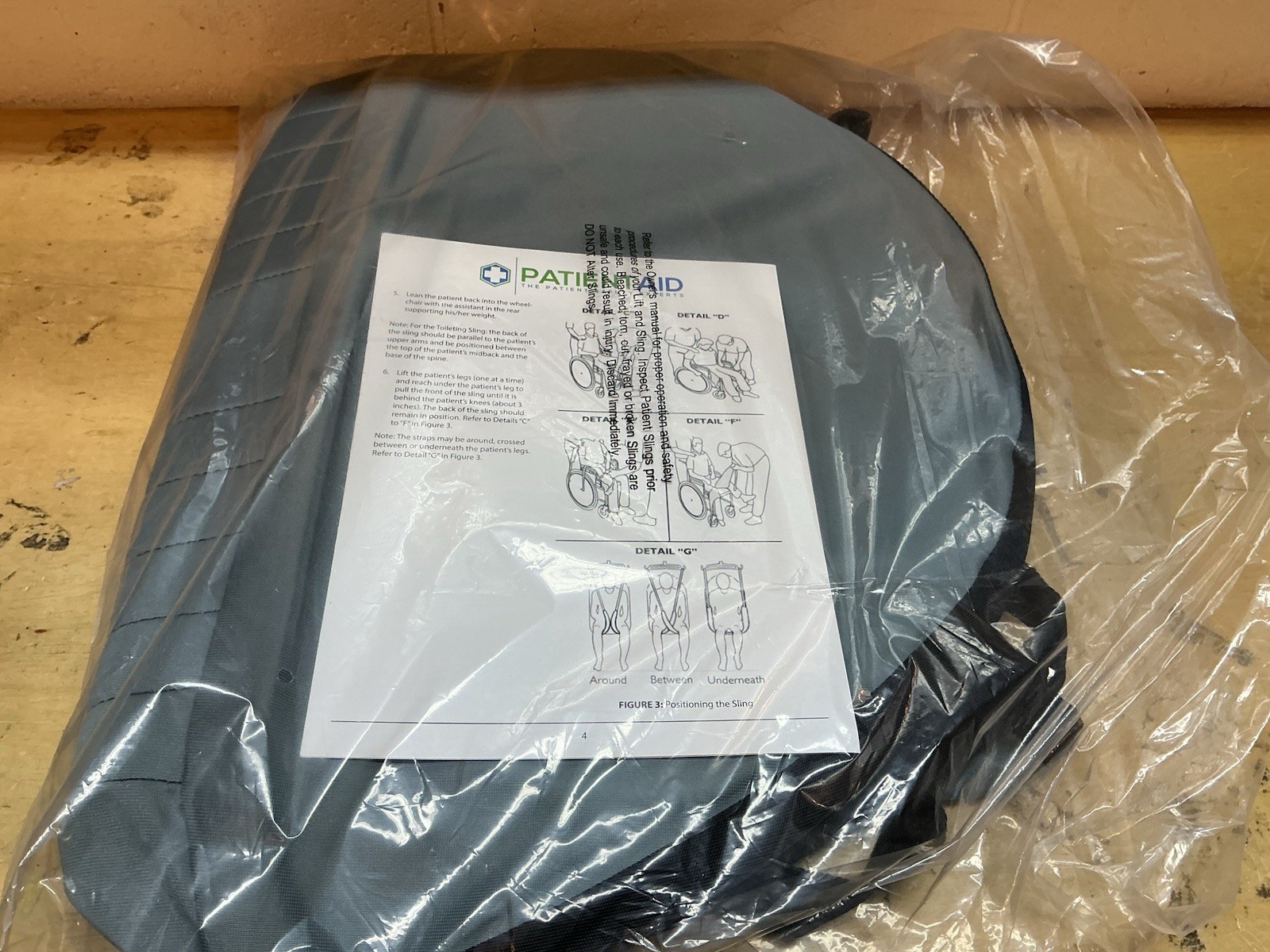 Patient Aid Padded U-Sling with Head Support - Padded - Large