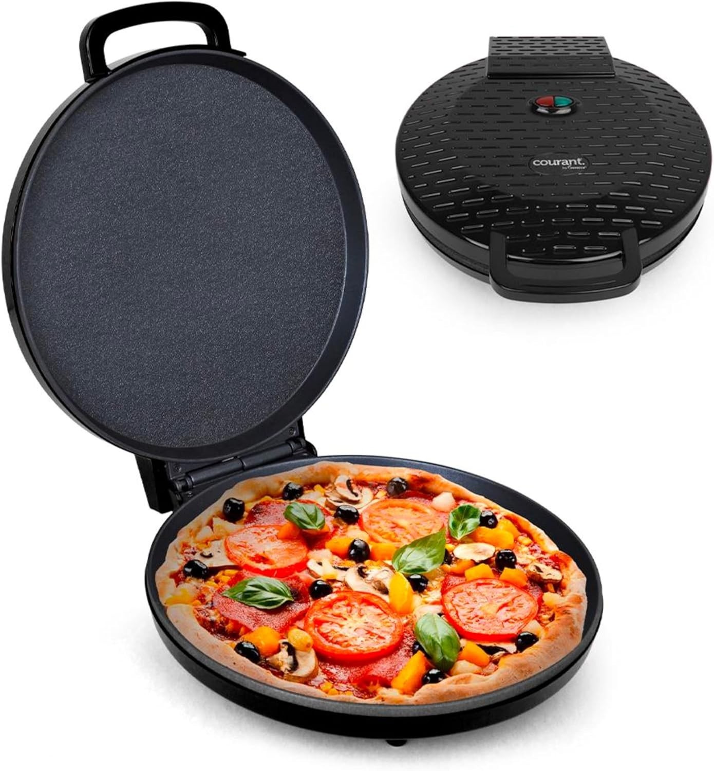 Countertop Pizza Maker 12 inch Pizzas Machine Newly improved Cool-touch Handle