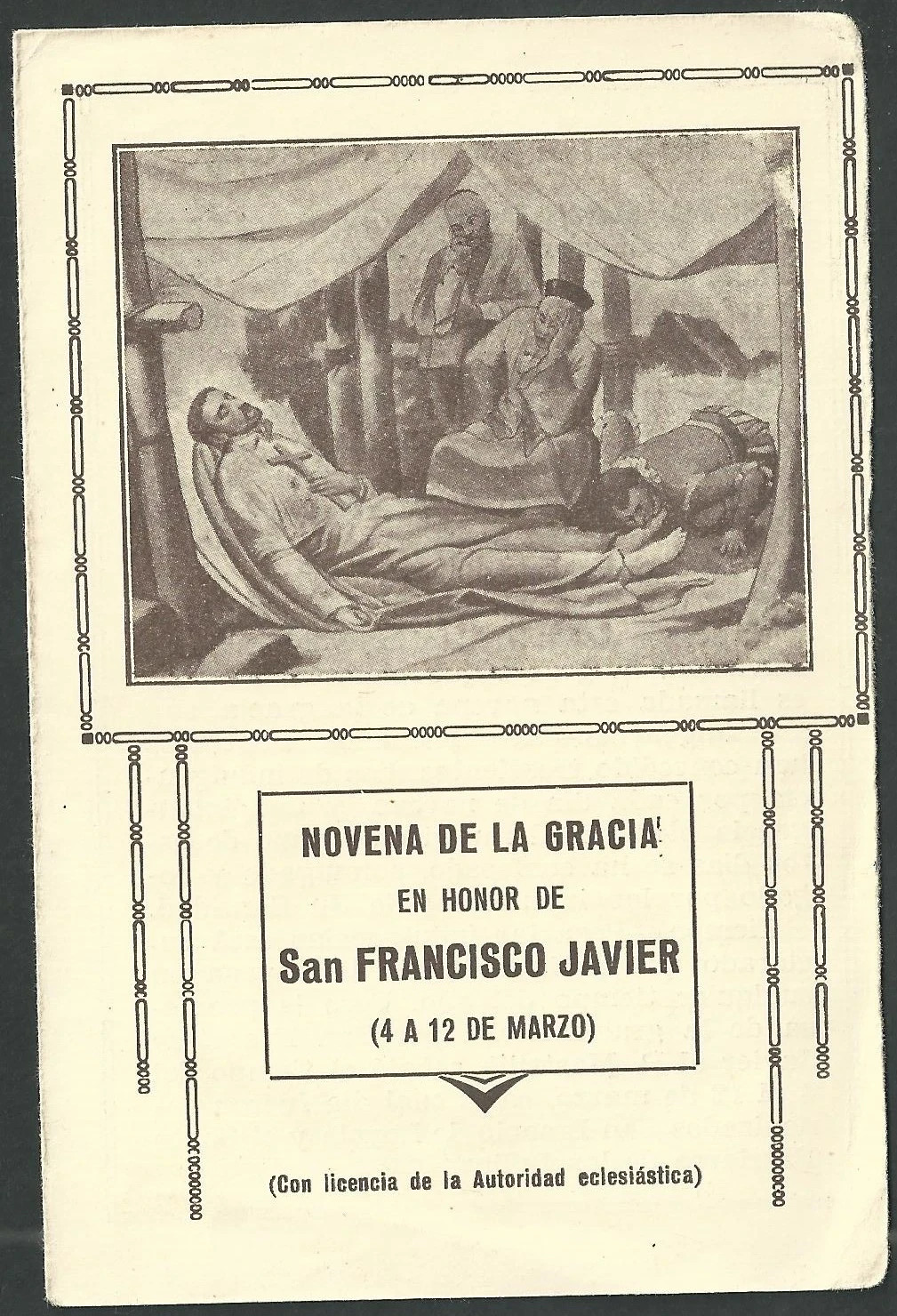 Holy card antique de San Francisco Javier santino image pieuses estampa