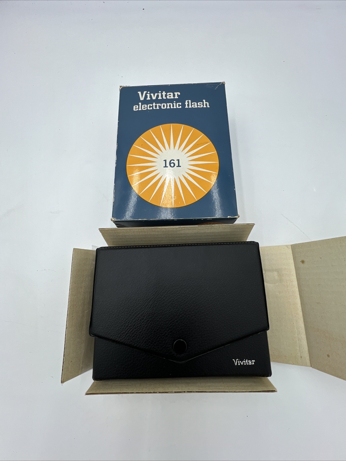 Vintage Vivitar Electronic Flash #161 Complete In Case Great Condition Untested