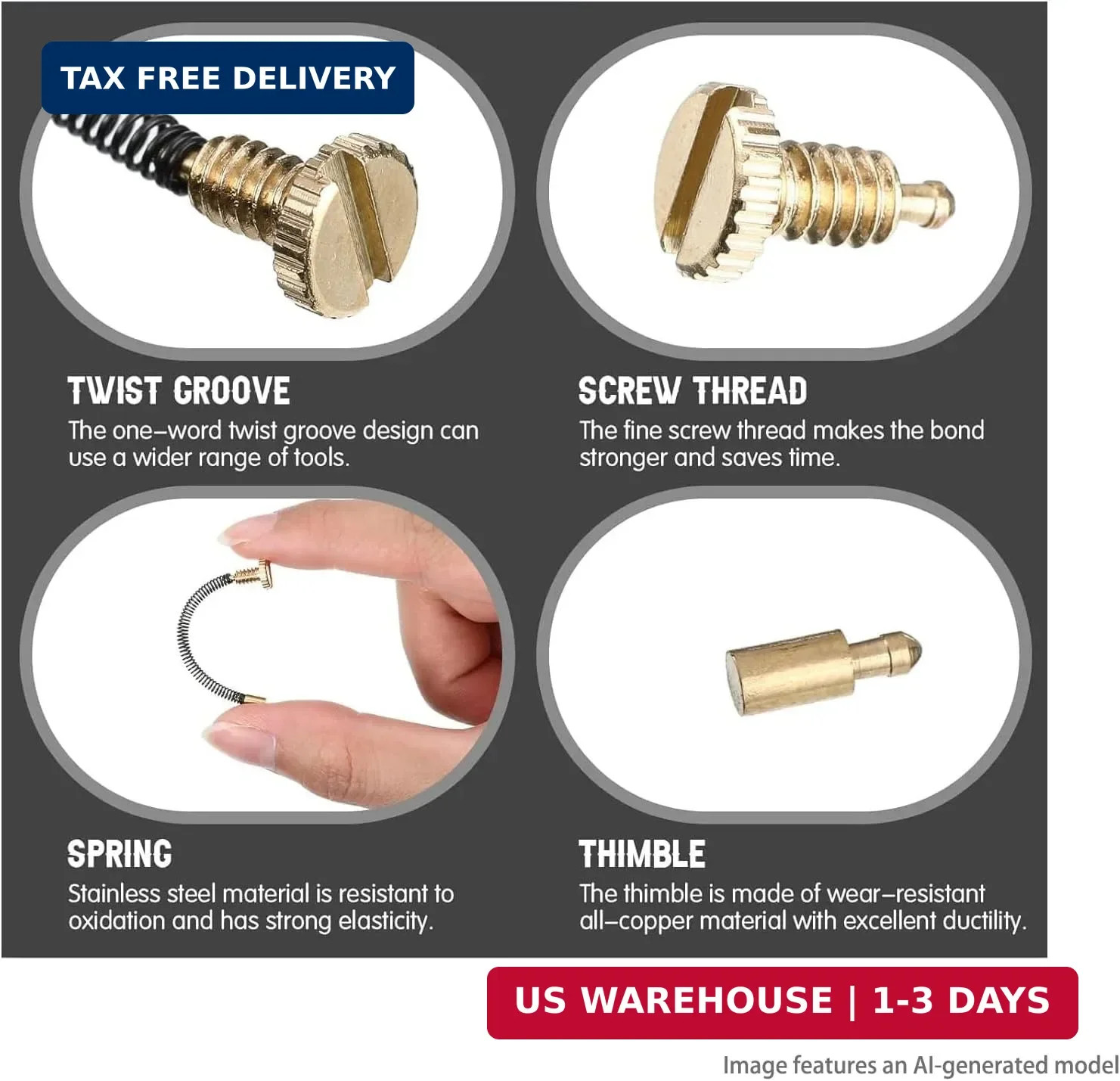 5-Pack Lighter Repair Kit Replacement Parts - Includes Flints, Screws, Springs &