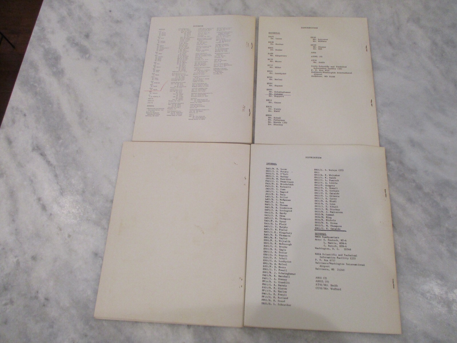 NASA MSFC SPACE SHUTTLE EXTRATERRESTRIAL/SRB/COATING/ENVIRONMENT MATERIALS MEMOS