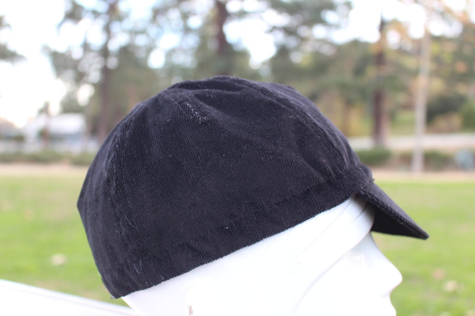 corduroy cycling cap 4 panels handmade in USA